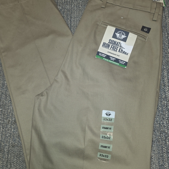 Dockers Men's Straight Fit Khaki Pants - Tan - Picture 1 of 7